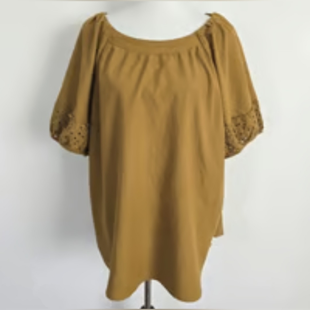 Sz L Old Navy Mustard Blouse